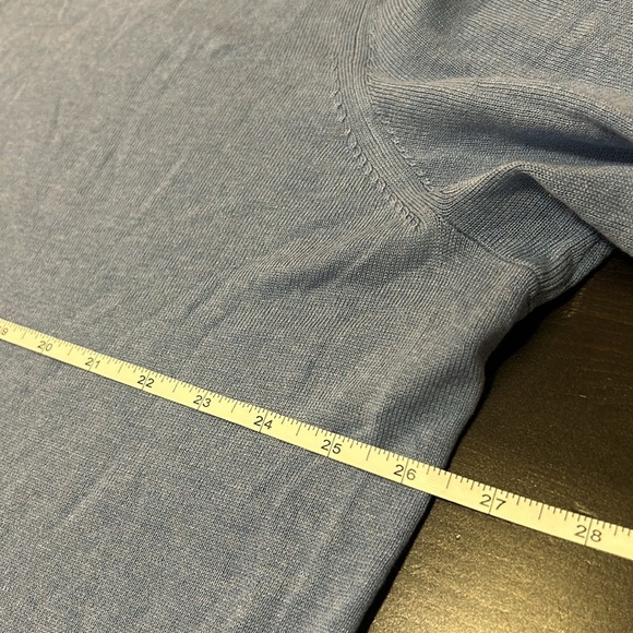 Banana Republic Long Sleeved V-Neck Sweater Men’s Blue Size XL Silk Cashmere - Picture 7 of 9